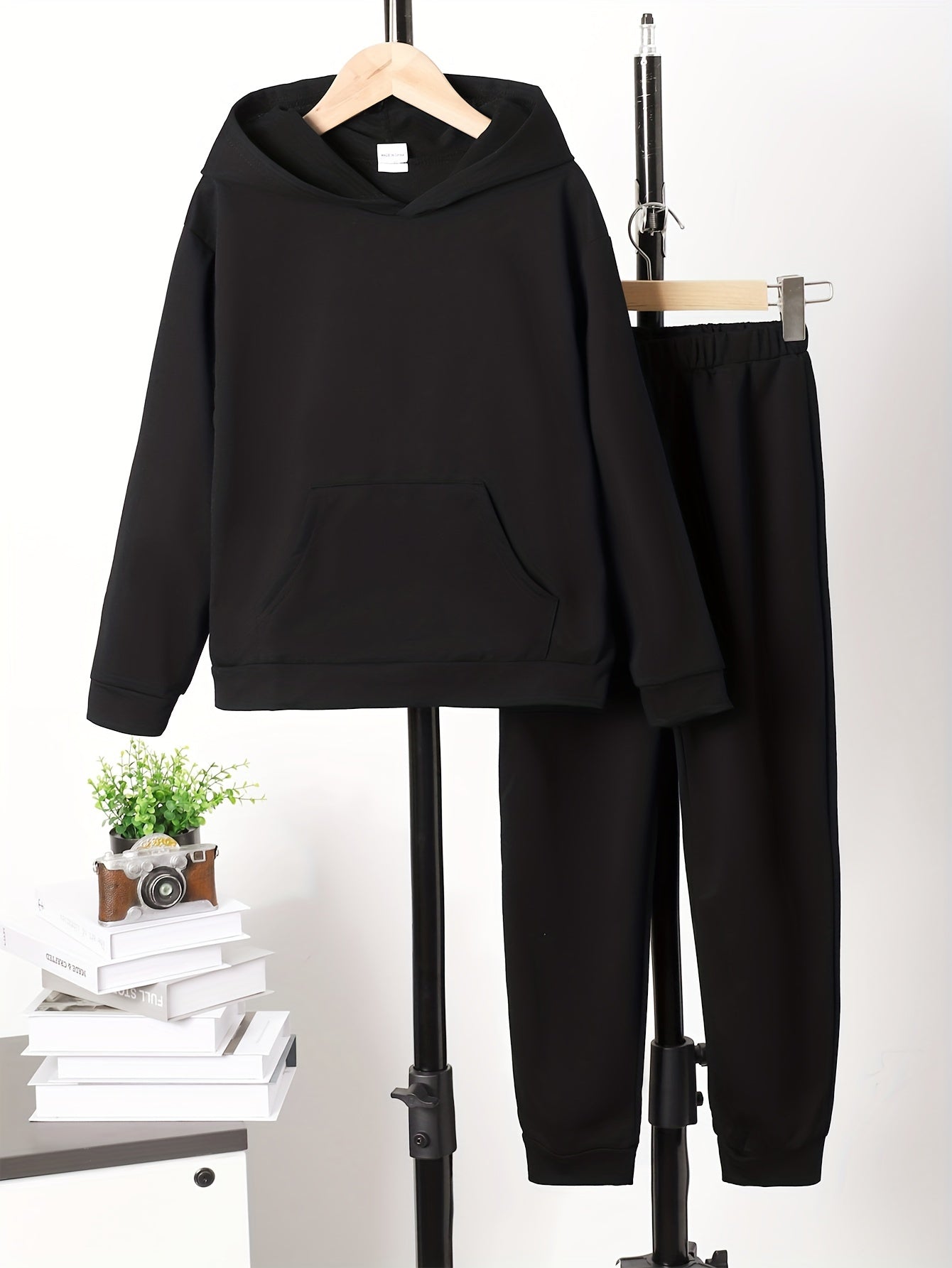 Girl's Casual 2pcs Hoodie & Sweatpants Set Kids Clothes For Spring Fall