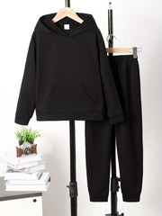 Girl's Casual 2pcs Hoodie & Sweatpants Set Kids Clothes For Spring Fall