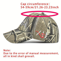 Fish Embroidery Peaked Cap Outdoor Fishing Baseball Cap For Men And Women