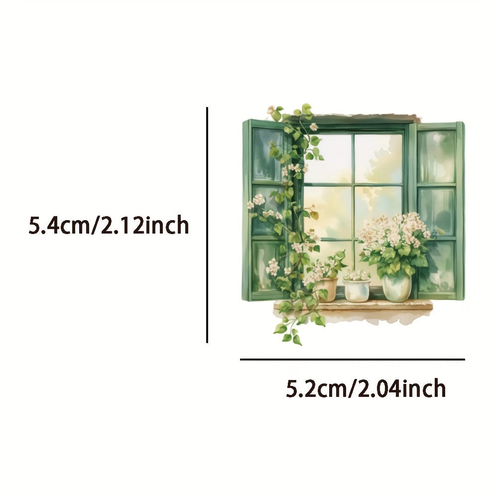 50 Transparent Garden Hut Graffiti Stickers - Vinyl Decorative Stickers