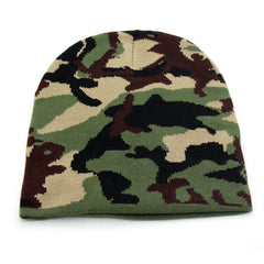 Camouflage Knitted Hat Men Beanie Women Winter Hats For Men Bonnet Knit Caps