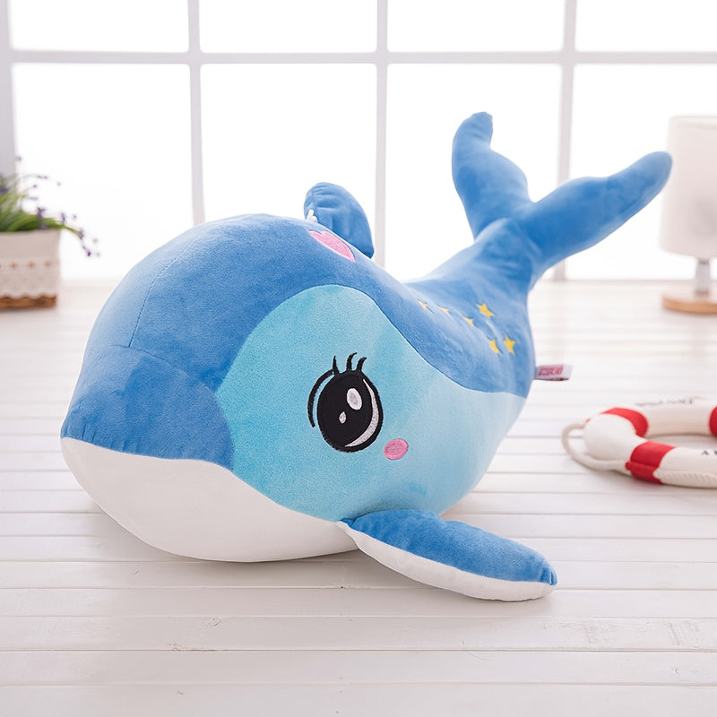 Cute Dolphin Plush Toy with Expressive Eyes