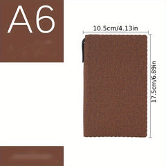 A5 Pocket Faux Leather PU Notepad for Students