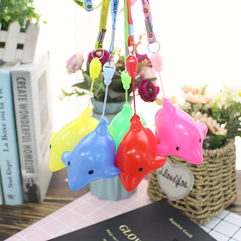 2pcs Dolphin Pendants Night Lights Colorful Light Small Gift Ligation Rope