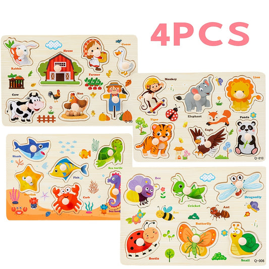 Educational Wooden Puzzle Set for Kids Alphabet Learning Kit