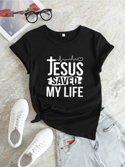 Letter Graphic Breathable Sports T-Shirt Women's Activewear