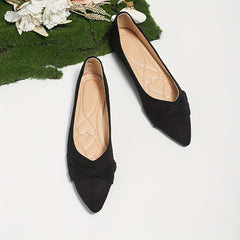 Women's Pointed Toe Ballet Flats Soft Sole Slip On Shoes