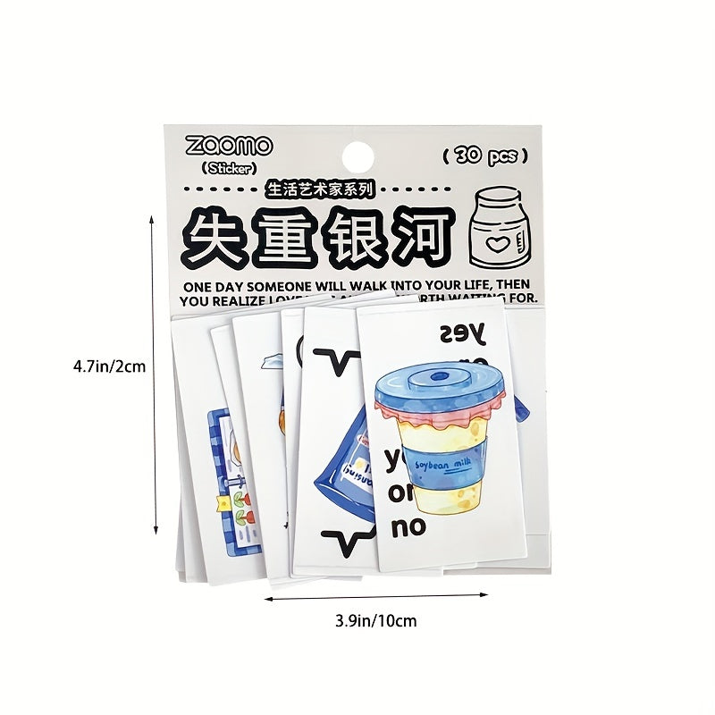 30 Sweet Dessert & Snack Sticker Sheets - Scrapbook & Notebook Decoration