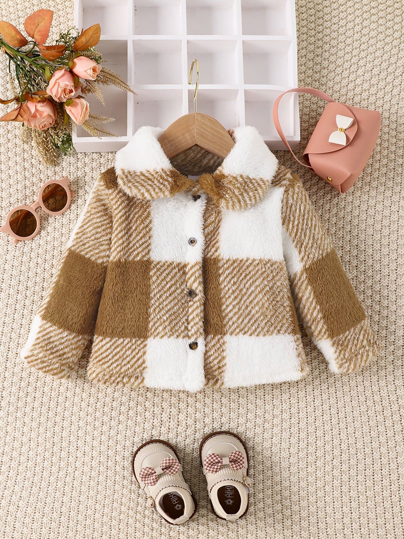 Autumn Baby Girls Fleece Furry Coat Warm Jacket