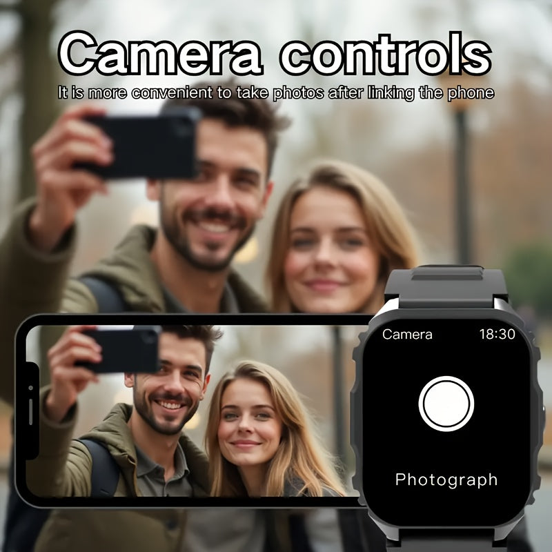 Unisex Fitness Smartwatch Wireless Calling Music Control Alarm Pedometer