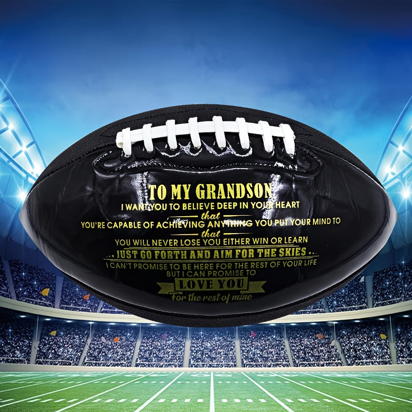 Size 9 American Football Gift for Grandson from Grandpa Grandma