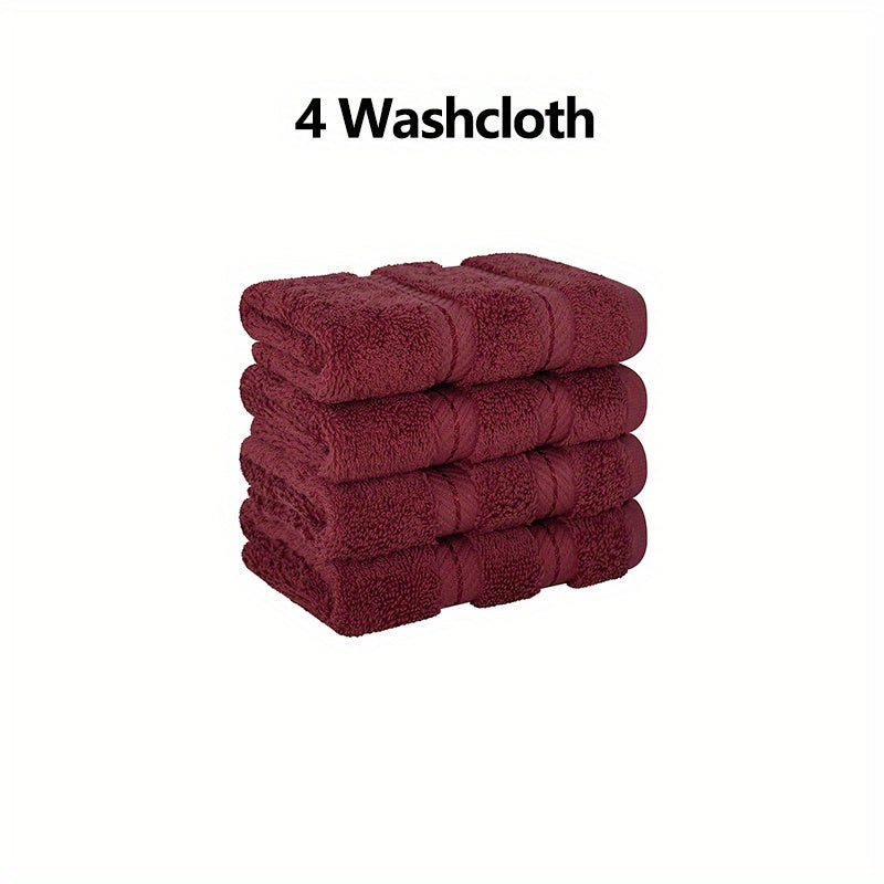 Soft 4-Piece Cotton Washcloth Set 33x33cm