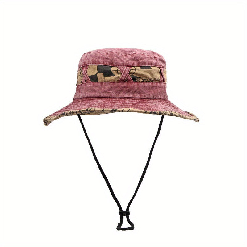 Casual Vintage Men's Fisherman Hat Big Brim Outdoor Sun Hat