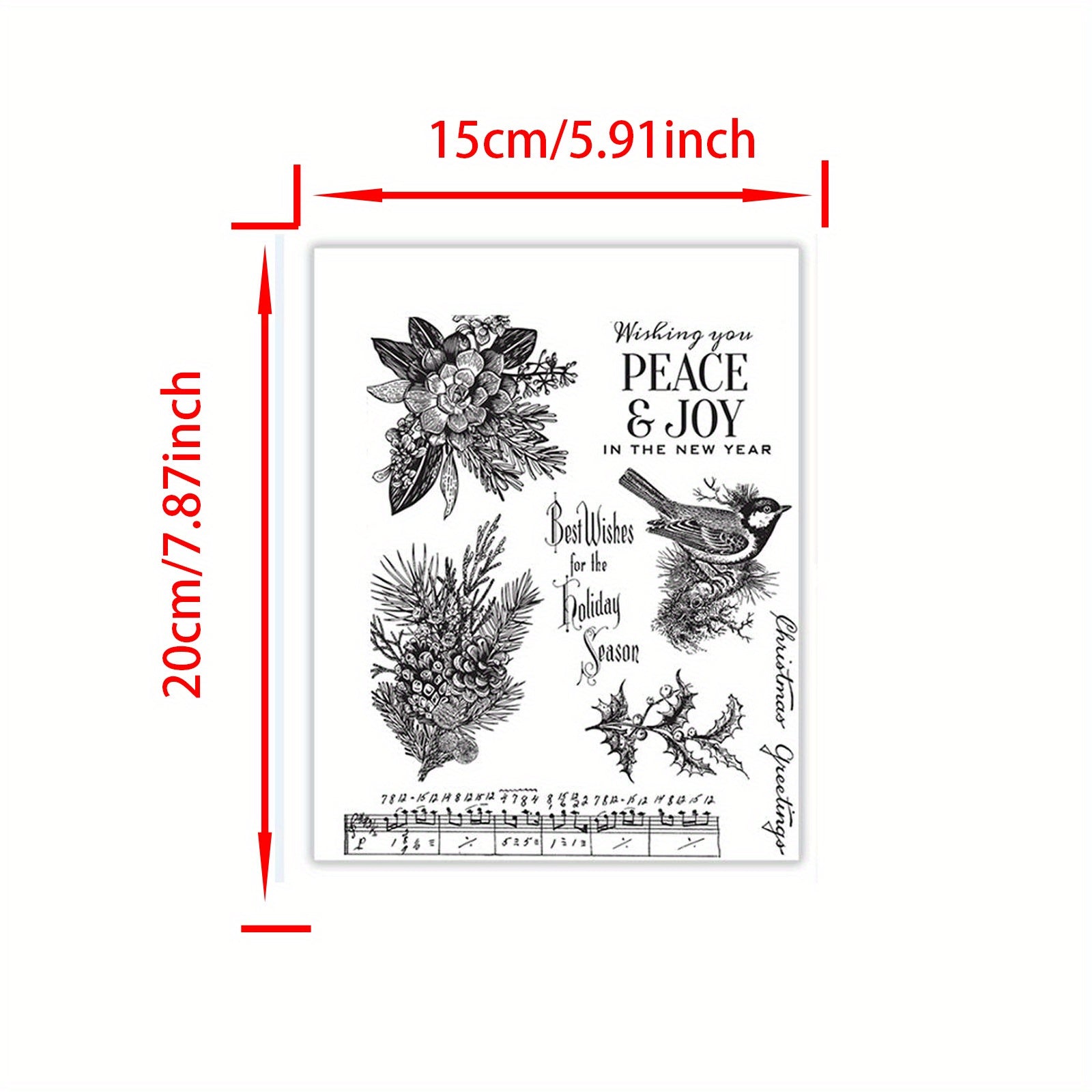 1pc Christmas Reindeer Stamps Scrapbooking Paper Craft Album Card Punch Stamps