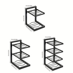 1pc Kitchen Storage Rack Cutting Board Pot Lid Storage Under Sink Organizer