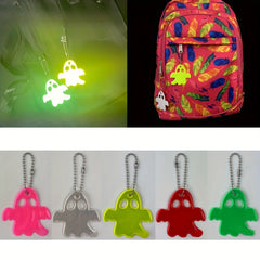 5pcs PVC Reflective Pendant Keychain - Fluorescent Key Chain Ornament