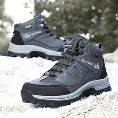 Men's Warm Plush Lining Hiking Boots Durable Non Slip Snow Boots