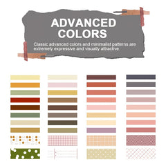 10pcs Vintage Washi Tape Set for DIY Crafts and Arts