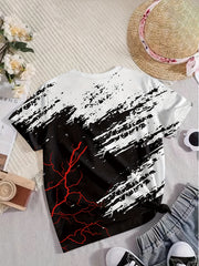 Girls Creative Pattern Short Sleeve T shirt Summer Sports