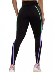 High Waist Cross Striped Yoga Leggings