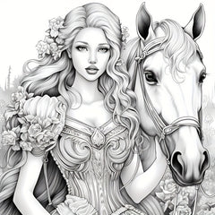 Fantasy World Of Horses Painted Book 40 Images Thickened 20 Pages