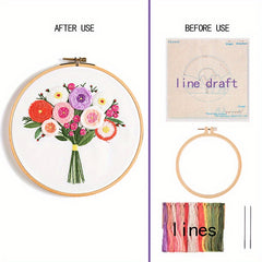 Floral Series Embroidery Starter Kit For Beginners