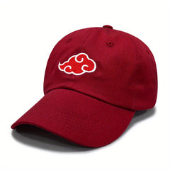 Anime Cloud Embroidered Baseball Cap Unisex Dad Hat Adjustable Sports Hat