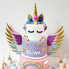 Magical Unicorn Cake Topper Set for Parties & Weddings