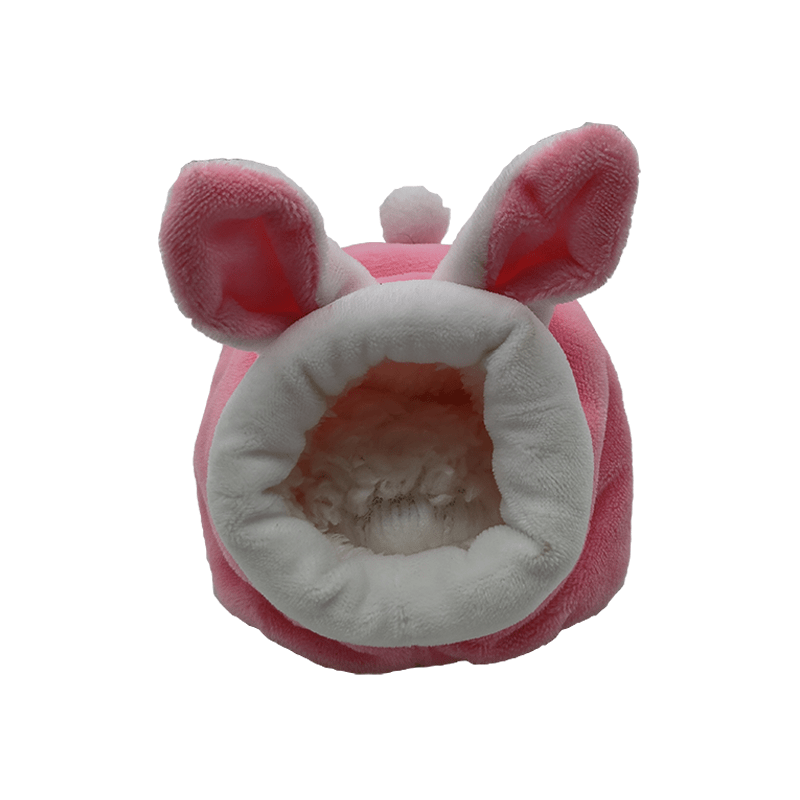 Pink Bunny Hamster Rabbit Warm Nest Sleeping Bag House Small Animal Winter