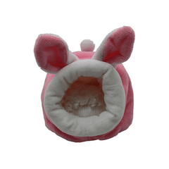 Pink Bunny Hamster Rabbit Warm Nest Sleeping Bag House Small Animal Winter