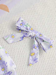 2pcs Baby Girls Floral Sleeveless Cami Dress & Headband Set