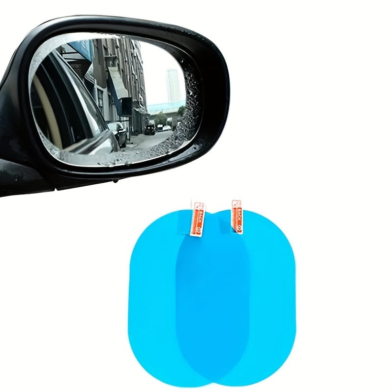 2pcs Car Rearview Mirror Rainproof Film Protect Lens On Rainy Days