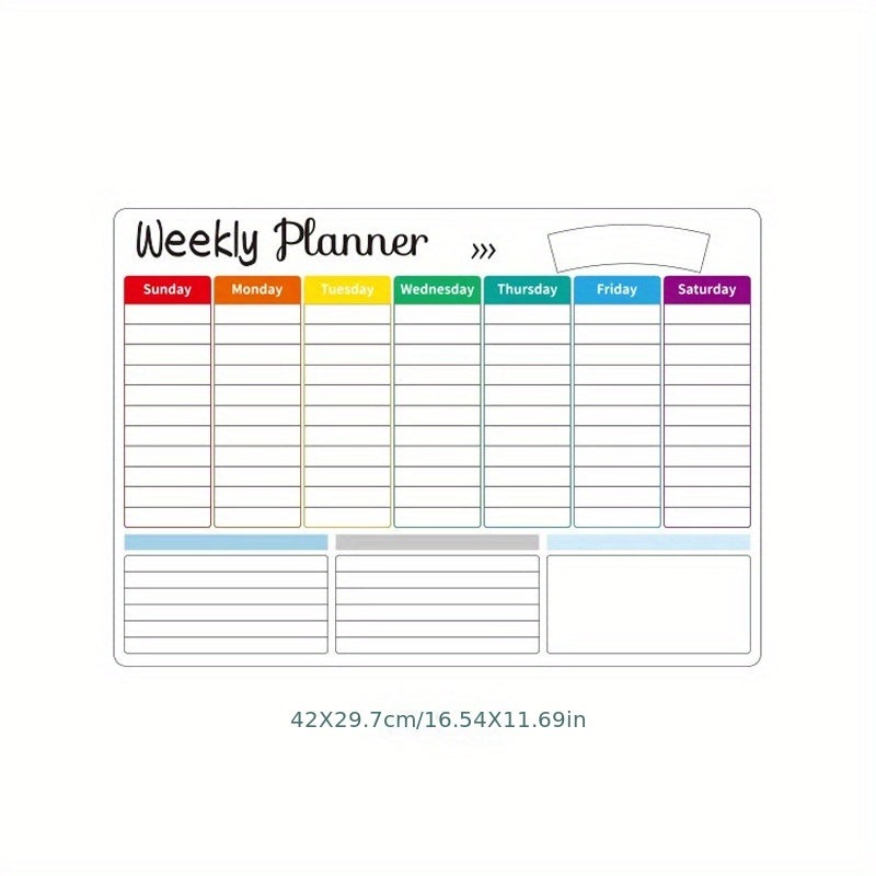 5pcs 10pcs Magnetic Monthly Plan Weekly Plan Note Card Set Refrigerator Sticker