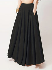 High Waist Pleated Maxi Skirt