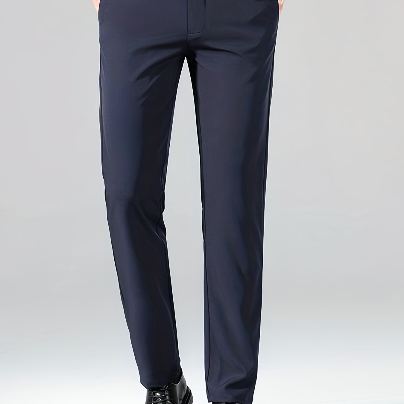 Men's Slim Fit Suit Trousers with Pockets