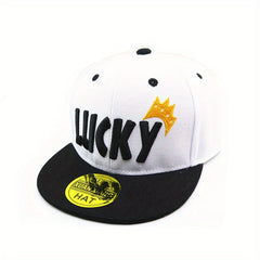 Kids Letter Baseball Cap Hip Hop Dance Flat Eaves Cap Summer Sunshade Sun Hat
