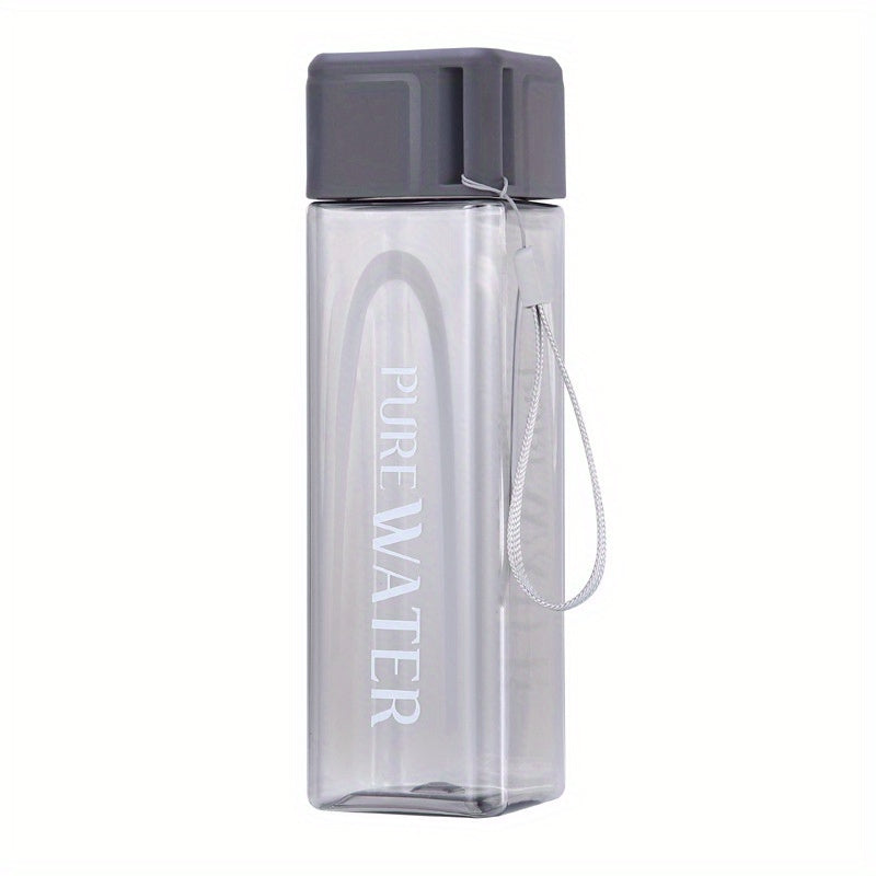 Square Water Cup Portable Leak-proof Plastic Bottle For Outdoor Sports