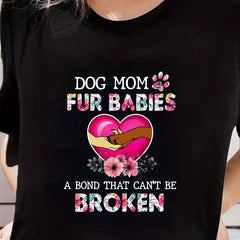 Dog Mom Letter Print Tee For Women Round Neck Casual Sports T Shirt