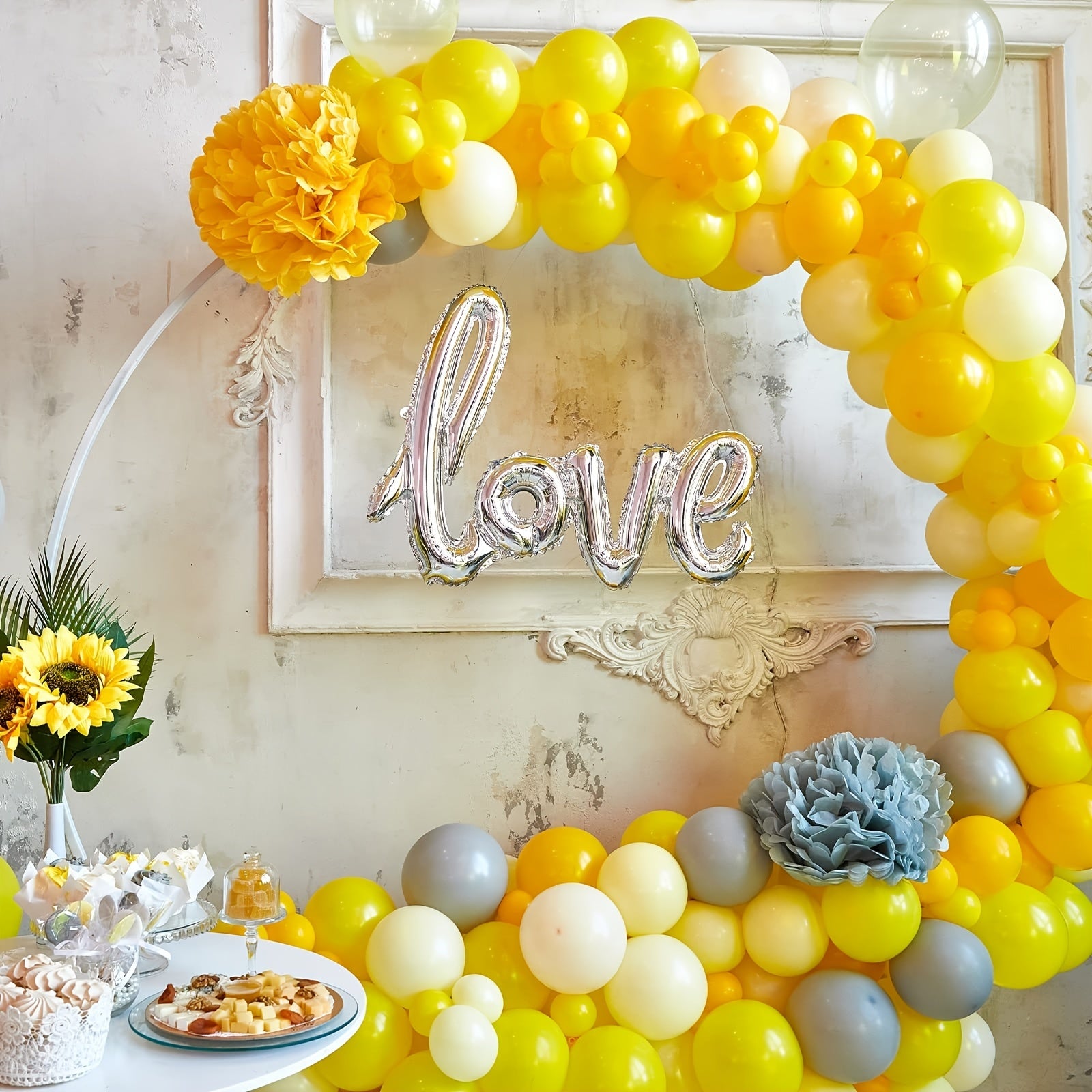 40 Yellow Party Balloons: 25 Balloons for Yellow Theme Party Decoration
