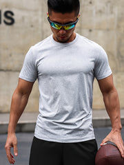 Men's Crew Collar Sports Short Sleeve T-shirt