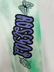 Women's Green Butterfly Print Yoga Leggings for Sports Fitness Running