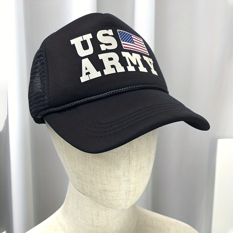 US Army Print Trucker Hat Mesh Baseball Cap