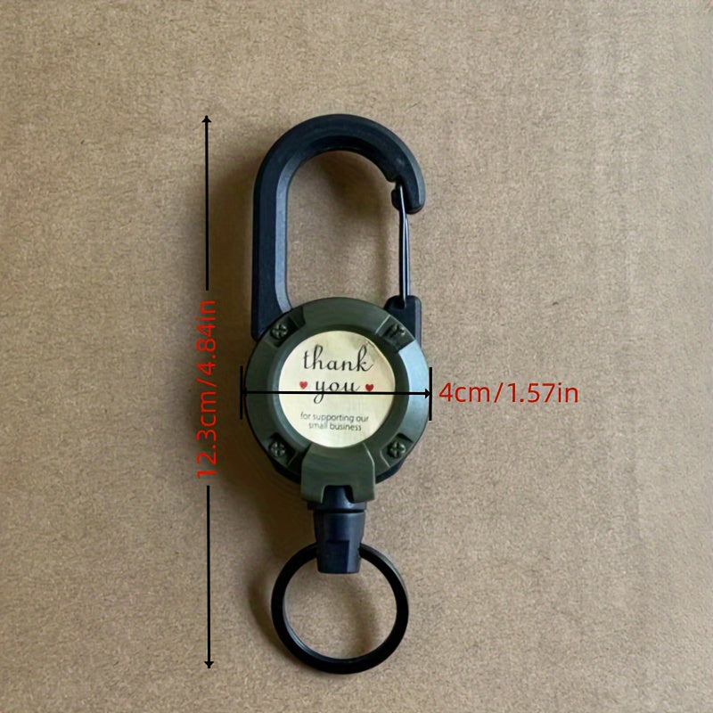 Retractable Keychain Buckle Steel Wire Rope for Outdoor Camping