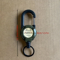 Retractable Keychain Buckle Steel Wire Rope for Outdoor Camping