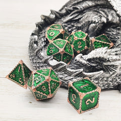 Heavy Metal Polyhedral Dice Set for RPGs MTG Pathfinder