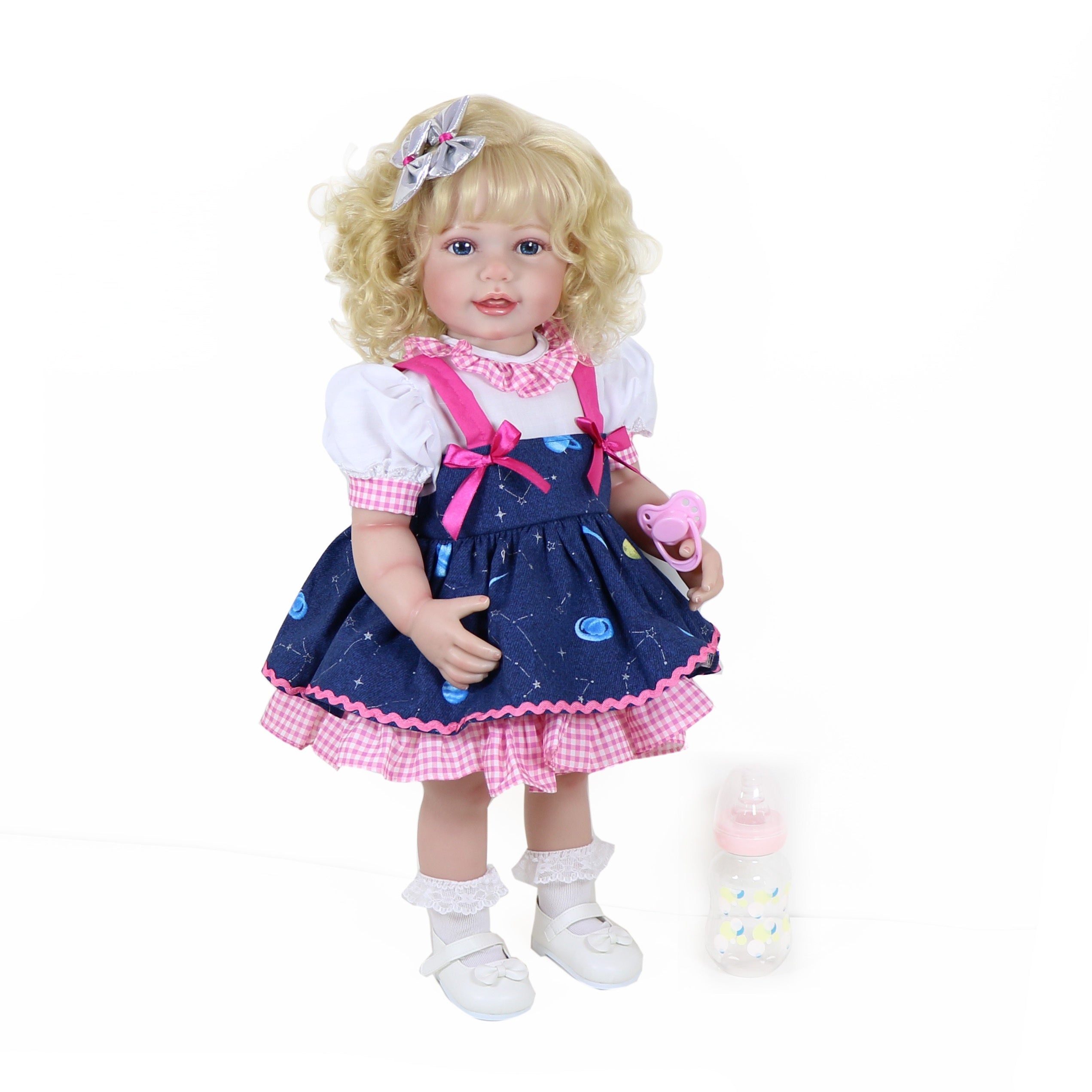 55 88 Cm Toddler Dolls Galaxia Girl With 3D Skin, Veins, Blond Hair