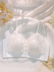 Floral Mesh Wireless Bra Soft & Breathable