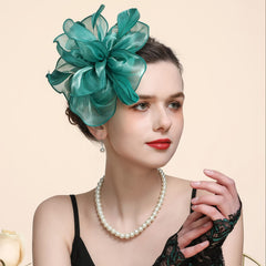 Women's Tea Party Style Fancy Hat With Clip And Hair Hoop