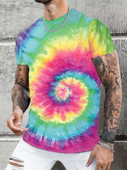 Men's Tie Dye T Shirt for Summer Activities