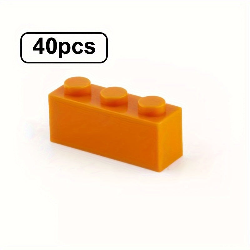 40pcs 1x3 High Brick Small Particle Building Blocks for Creativity & Imagination